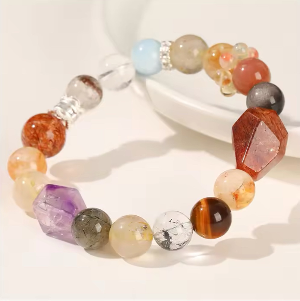 「七福神聚寶盆」Seven Blessings Bracelet七種寶石七重幸運🌟健康、事業、學業、財富、感情、人緣、婚姻、家庭、子女全方位提升！⚠️標價為澳幣AUD