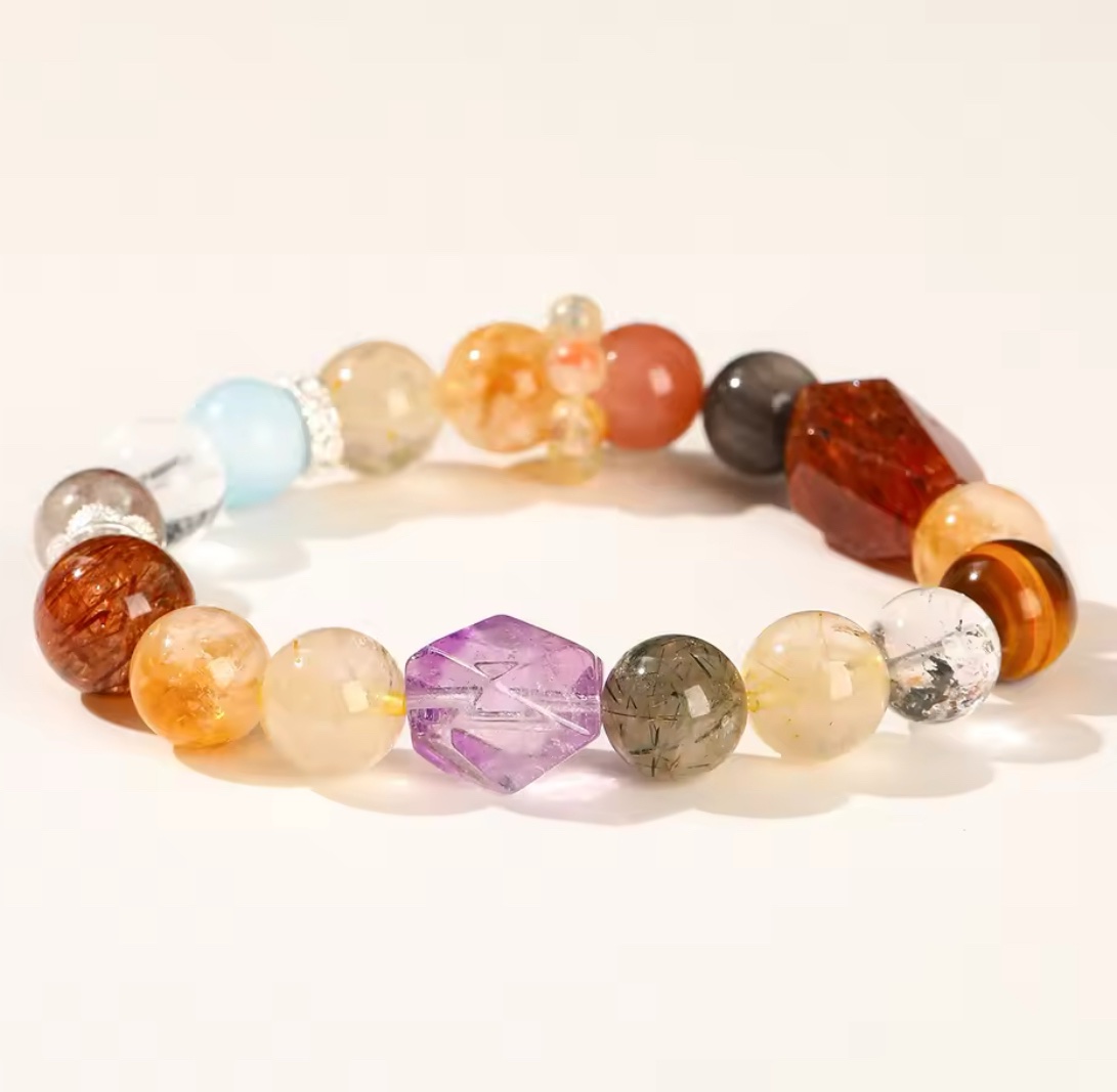 「七福神聚寶盆」Seven Blessings Bracelet七種寶石七重幸運🌟健康、事業、學業、財富、感情、人緣、婚姻、家庭、子女全方位提升！⚠️標價為澳幣AUD