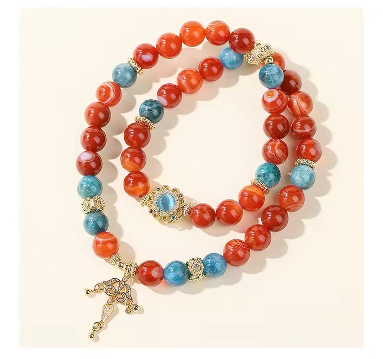 「新年限量、僅此一件」雙生火焰🔥陰陽和合感情順利、幸福美滿 紅瑪瑙手鏈