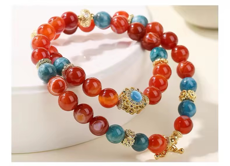 「新年限量、僅此一件」雙生火焰🔥陰陽和合感情順利、幸福美滿 紅瑪瑙手鏈