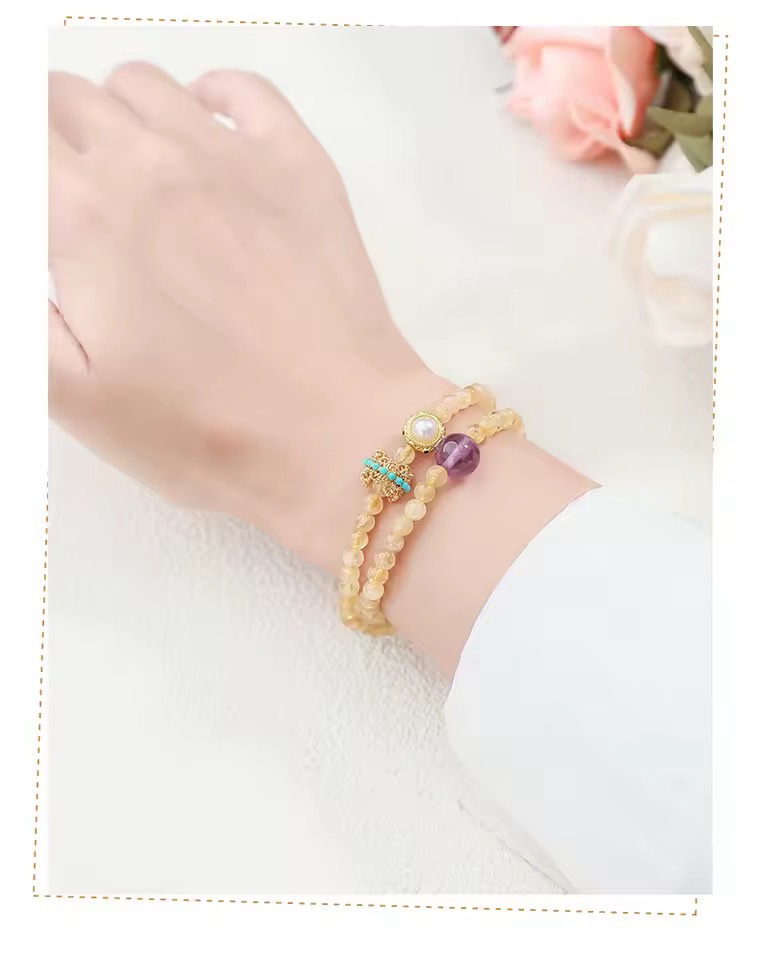 「新年限量、僅此一條」金玉滿堂🧧富貴逼人 黃水晶提升財運、事業運、人緣、勇氣自信、腸胃健康 手鏈