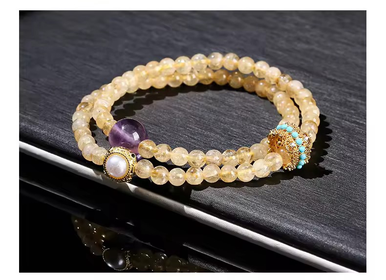 「新年限量、僅此一條」金玉滿堂🧧富貴逼人 黃水晶提升財運、事業運、人緣、勇氣自信、腸胃健康 手鏈