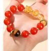 「新年限量、僅此一條」紅紅火火🔥生意人、創業者、自營業主必備 讓你業績紅火一整年 紅瑪瑙黃水晶手鏈