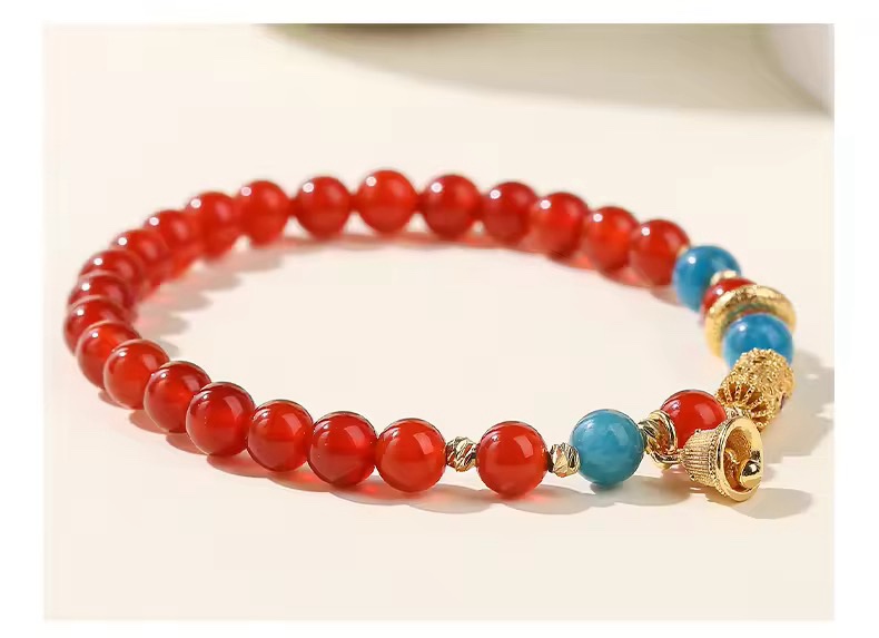 「新年限量、僅此一條」幸運金鈴鐺🔔提升財運、事業、人緣、健康 紅瑪瑙手鏈