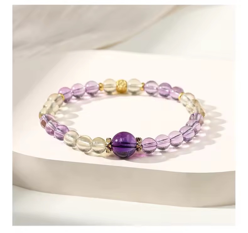 「新年限量、僅此一條」紫氣東來👑冰種紫水晶手鏈 提升貴氣、人緣、財運、事業運 讓你貴氣逼人