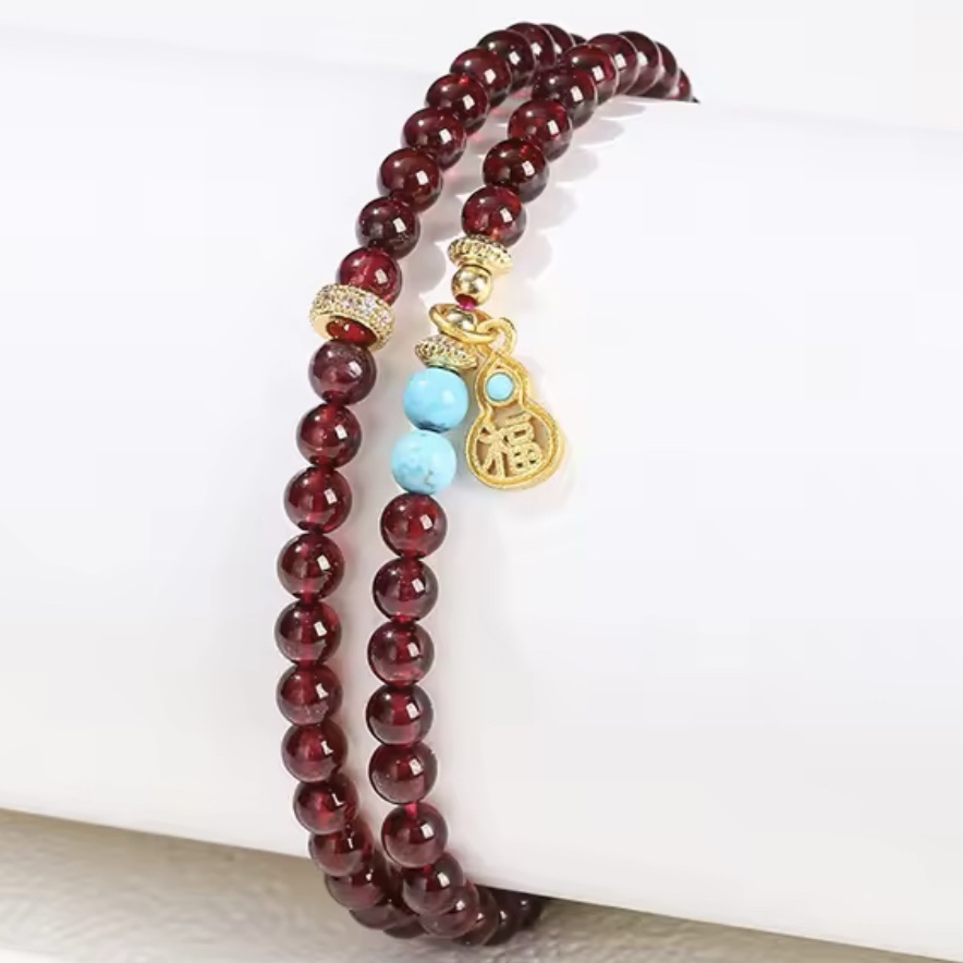 「新年限量、僅此一條」福壽安康🧘後黑魔法時期必備！全方位修復身心靈健康，讓你活力滿滿、氣血充盈 石榴石手鏈⚠️標價為AUD澳幣