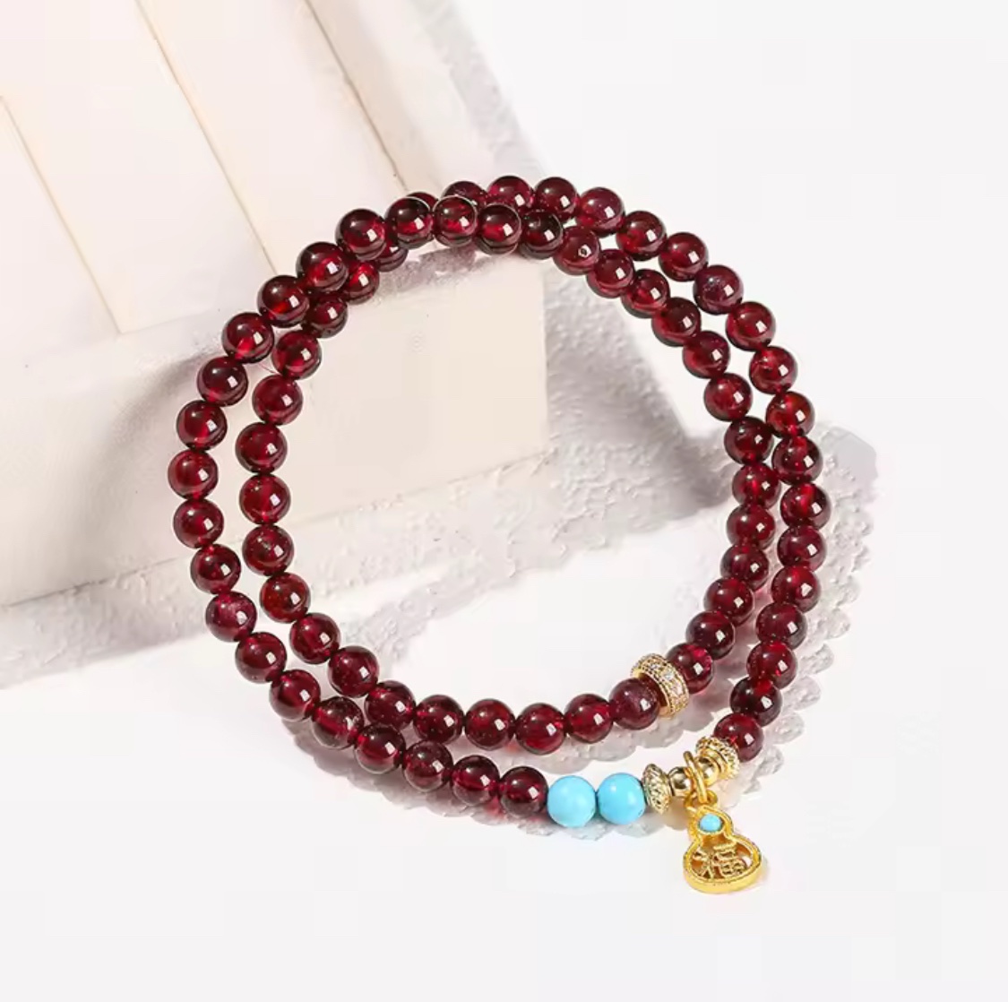 「新年限量、僅此一條」福壽安康🧘後黑魔法時期必備！全方位修復身心靈健康，讓你活力滿滿、氣血充盈 石榴石手鏈⚠️標價為AUD澳幣