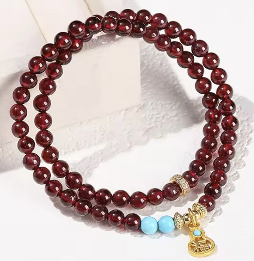 「新年限量、僅此一條」福壽安康🧘後黑魔法時期必備！全方位修復身心靈健康，讓你活力滿滿、氣血充盈 石榴石手鏈⚠️標價為AUD澳幣