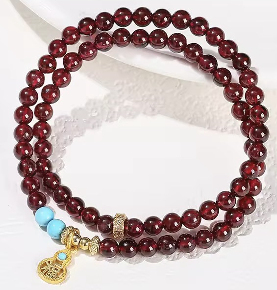 「新年限量、僅此一條」福壽安康🧘後黑魔法時期必備！全方位修復身心靈健康，讓你活力滿滿、氣血充盈 石榴石手鏈⚠️標價為AUD澳幣