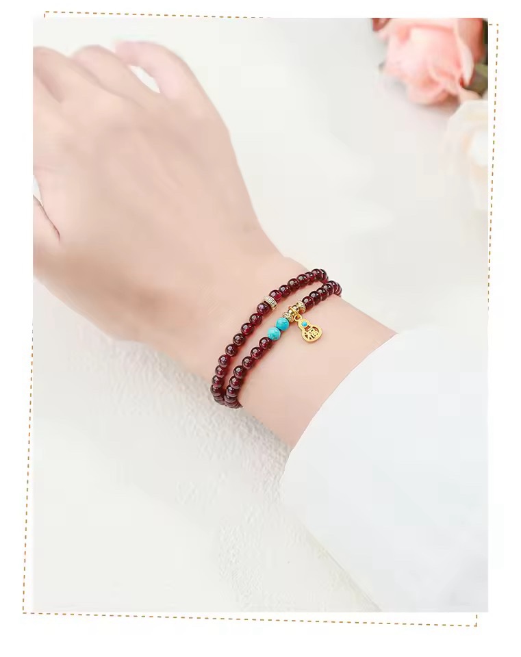 「新年限量、僅此一條」福壽安康🧘後黑魔法時期必備！全方位修復身心靈健康，讓你活力滿滿、氣血充盈 石榴石手鏈⚠️標價為AUD澳幣