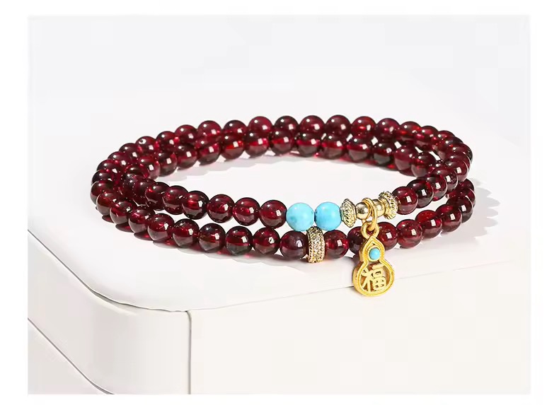 「新年限量、僅此一條」福壽安康🧘後黑魔法時期必備！全方位修復身心靈健康，讓你活力滿滿、氣血充盈 石榴石手鏈⚠️標價為AUD澳幣