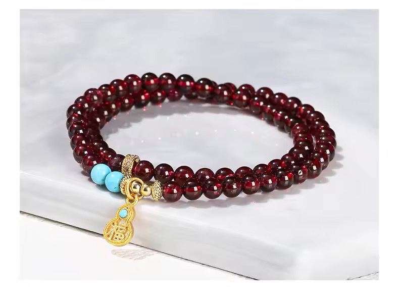 「新年限量、僅此一條」福壽安康🧘後黑魔法時期必備！全方位修復身心靈健康，讓你活力滿滿、氣血充盈 石榴石手鏈⚠️標價為AUD澳幣
