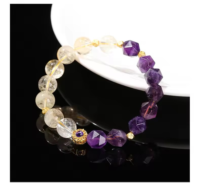 「新年限量、僅此一條」紫氣東來🧧富貴雙全 紫水晶 黃水晶手鏈 提升財運、事業運、官運、人緣、慧眼識人、勇氣自信、腸胃健康