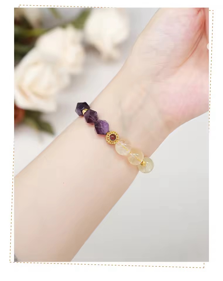 「新年限量、僅此一條」紫氣東來🧧富貴雙全 紫水晶 黃水晶手鏈 提升財運、事業運、官運、人緣、慧眼識人、勇氣自信、腸胃健康