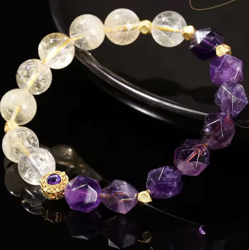「新年限量、僅此一條」紫氣東來🧧富貴雙全 紫水晶 黃水晶手鏈 提升財運、事業運、官運、人緣、慧眼識人、防小人、增強勇氣自信和腸胃健康⚠️標價為AUD澳幣