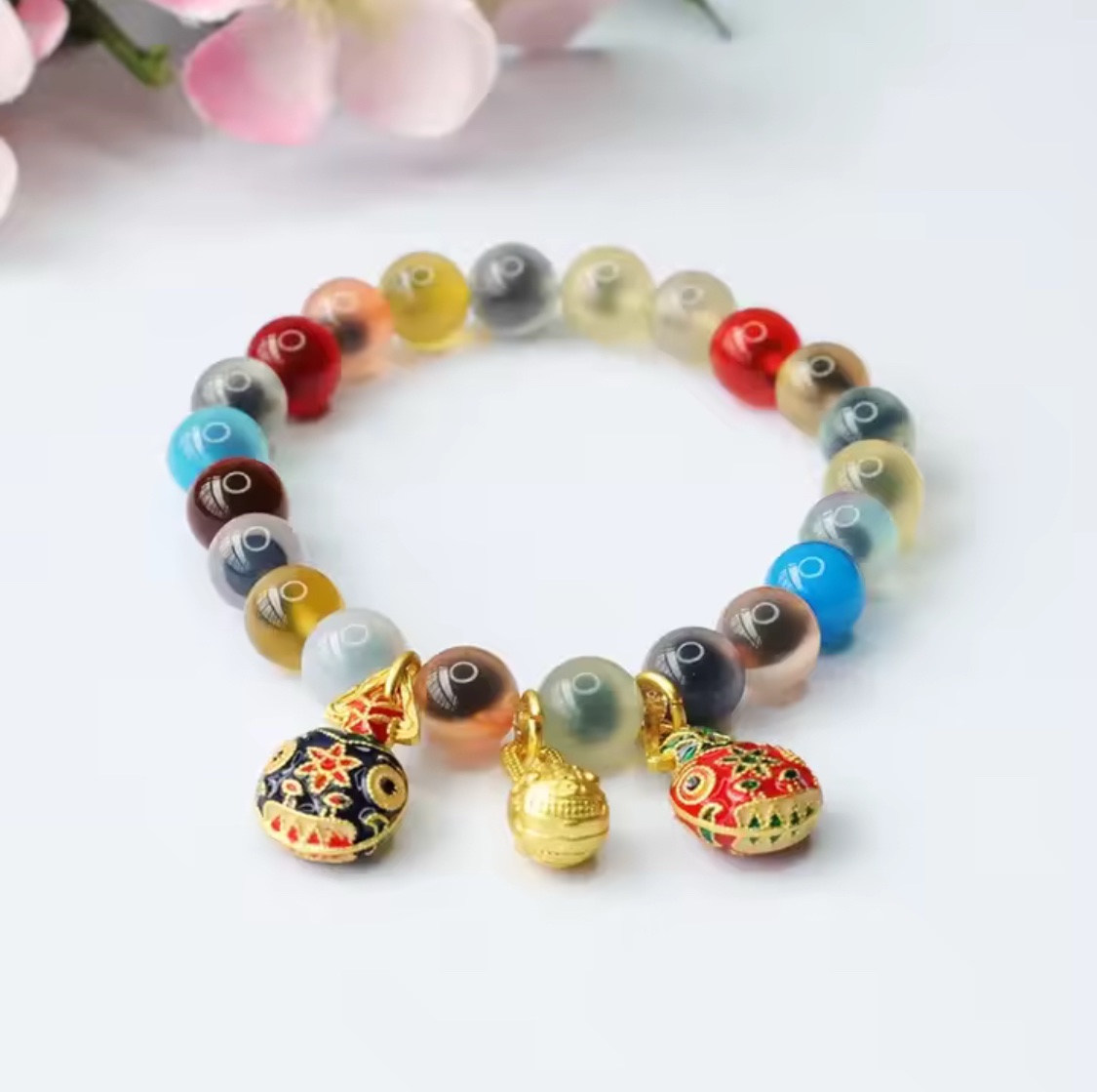 「新年限量、僅此一條」福祿壽全家福🧧糖心瑪瑙手鏈