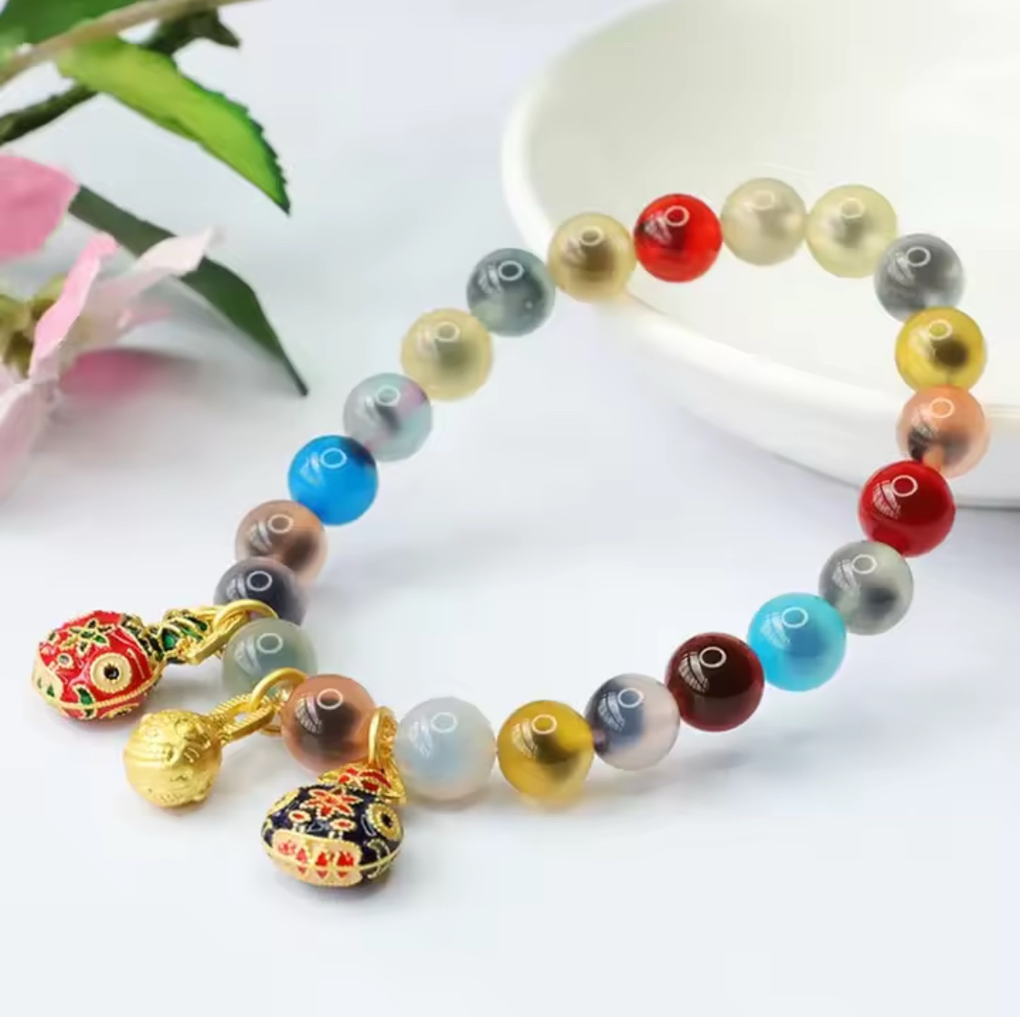 「新年限量、僅此一條」福祿壽全家福🧧糖心瑪瑙手鏈