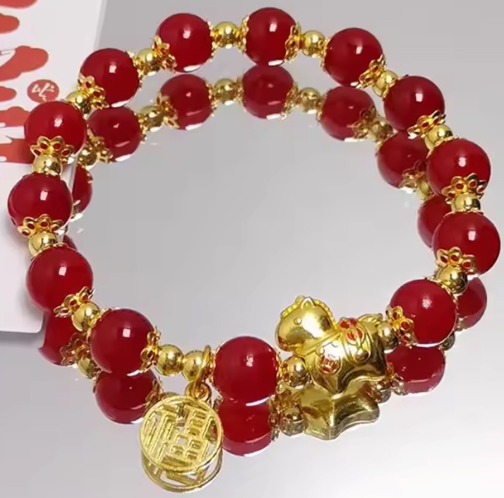「新年限量、僅此一條」馬年本命年、沖犯太歲🐎趨吉避凶紅瑪瑙手鏈