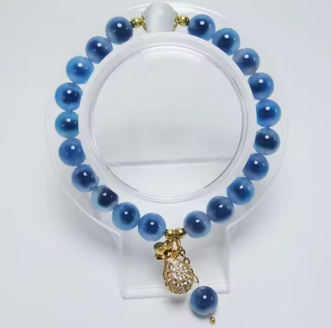 「新年限量、僅此一條」錢袋子💰一定暴富 寶藍糖心瑪瑙手鏈