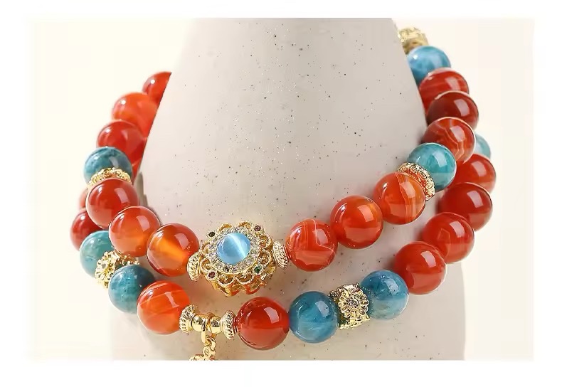 月老紅線💓感情順利、幸福美滿、高質量脫單 金桃花紅瑪瑙手鏈⚠️標價為AUD澳幣