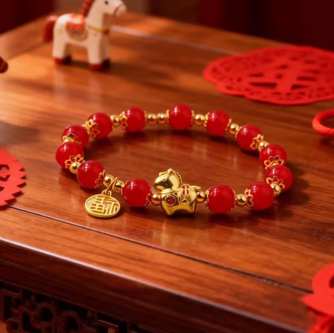 馬上有錢🐎馬年本命年、沖犯太歲（馬、鼠、牛、兔）必備手鏈！驅邪避凶、擋災化煞、轉運改運、招財守財防漏財💰標價為AUD澳幣