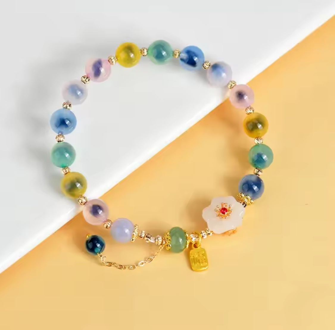 🌸金桃花、好桃花 提升魅力、人緣、桃花運 助你高質量脫單！ 精品糖心瑪瑙手鏈⚠️標價為AUD澳幣