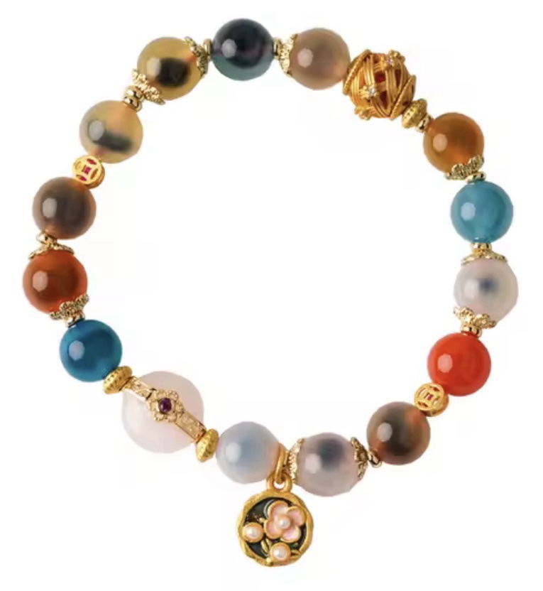 金桃花+貴人桃花🌸提升人緣、魅力、好姻緣手鏈 精品糖心瑪瑙手鏈⚠️標價為AUD澳幣