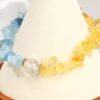 雙生火焰🔥陰陽和合、召喚真愛、促進戀情 海藍寶 黃水晶手鏈⚠️標價為AUD澳幣