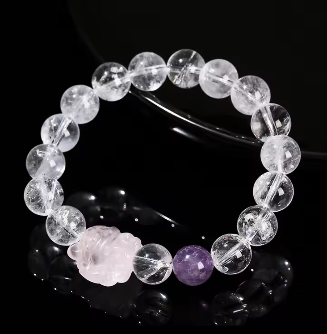 「Q札特的祝福」超強淨化一切霉運、晦氣、全面提升你的運氣！防小人、助眠、招財聚財防漏財💰白幽靈手鏈⚠️標價為AUD澳幣