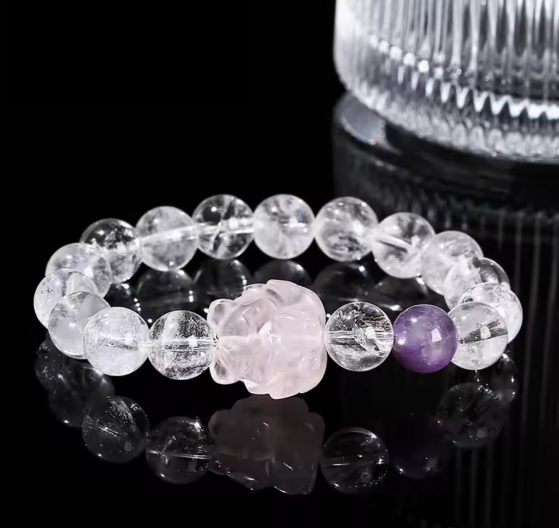 「Q札特的祝福」超強淨化一切霉運、晦氣、全面提升你的運氣！防小人、助眠、招財聚財防漏財💰白幽靈手鏈⚠️標價為AUD澳幣